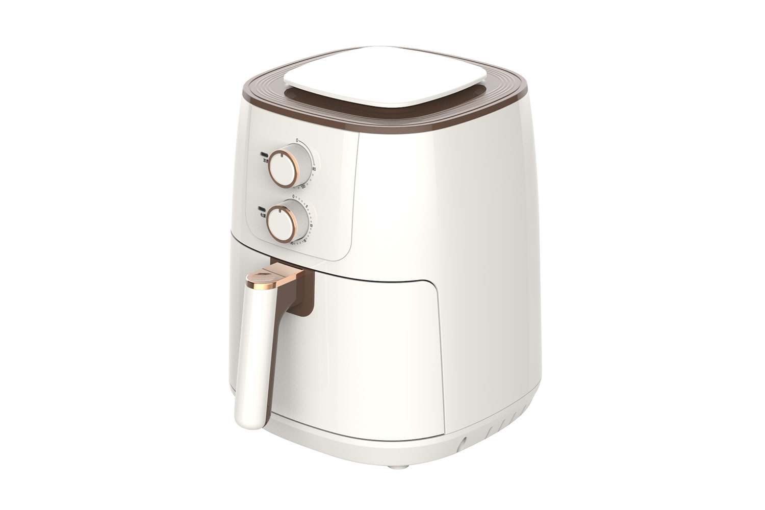 YAF-45ZJ01 4.5L AIR FRYER, Bebas Minyak, Operasi Mudah dengan Kawalan Tombol Mudah untuk Menggoreng, Memanggang, Memanggang, Membakar