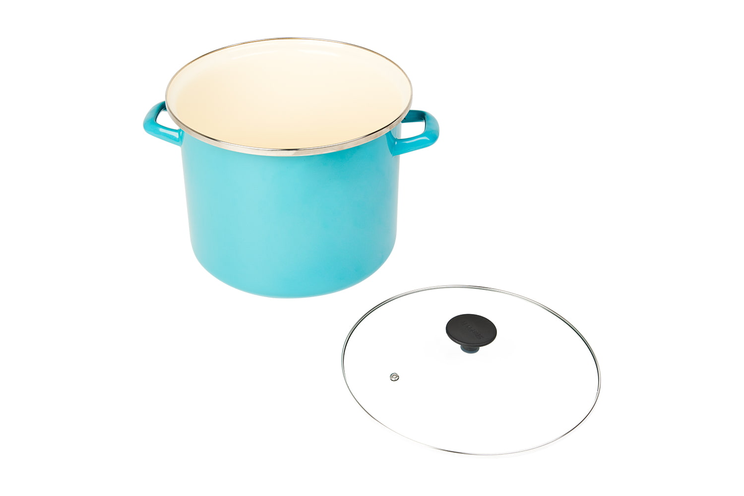 12qt/26sm Alat Memasak Periuk keluli enamel dengan Pemegang dan penutup, XL besar, Khusus Nonstick