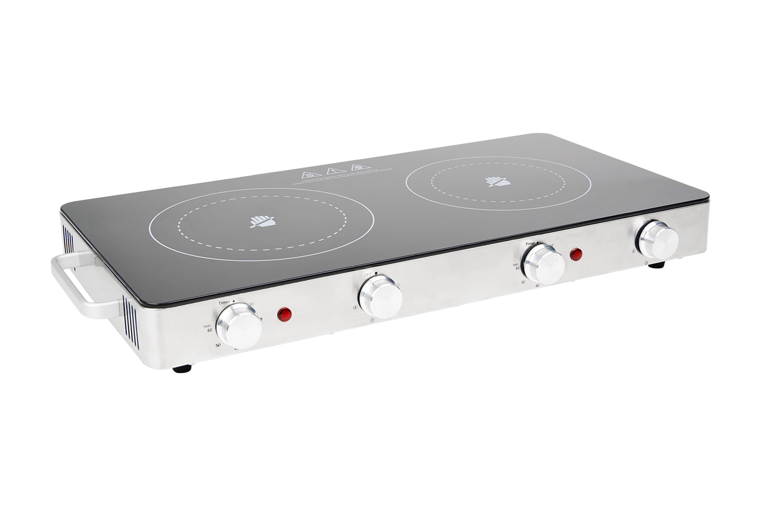 YYH-18J201 Ceramic Electric Hot Plate untuk Memasak, Dual Control Infrared Cooktop, Versi Keluli Tahan Karat Ditingkatkan